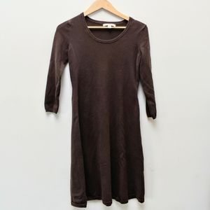 Merona| Brown knit sweater A line dress